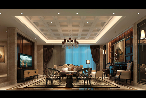 合肥市龍湖&middot;龍譽(yù)中心歐式風(fēng)格別墅裝修案例