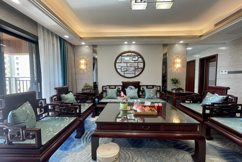 江門市美的公園天下新中式風(fēng)格四居室裝修案例