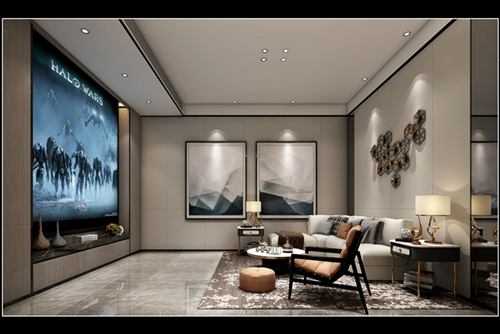 ?？谑袊Q城市花園現(xiàn)代風格平層裝修案例