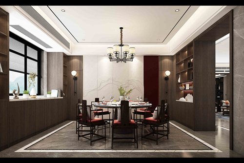 茂名市寶和雅苑新中式風格別墅裝修案例