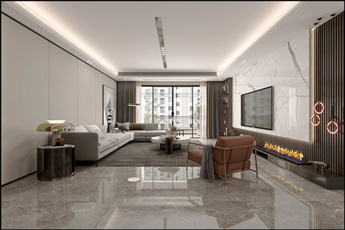 佛山市保利雲(yún)上現(xiàn)代簡約風(fēng)格三居室裝修案例