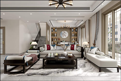 佛山市碧桂園南海悅城新中式風(fēng)格別墅裝修案例