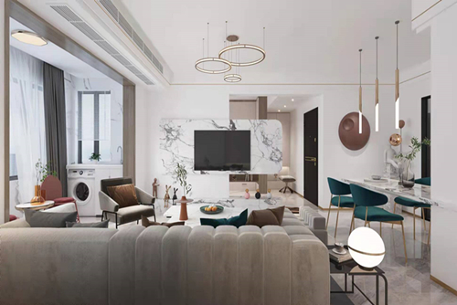 三明市愛國路小區(qū)現(xiàn)代風(fēng)格三居室裝修案例