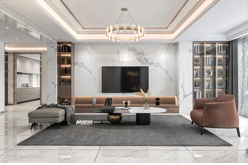 汕頭市海灣一城時(shí)代花園輕奢風(fēng)格復(fù)式裝修案例