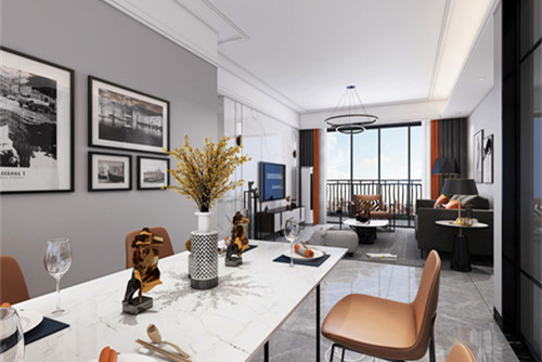 中山市保利天匯現(xiàn)代簡約風(fēng)格三居室裝修案例