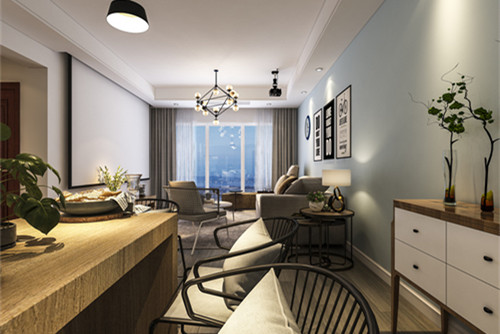 中山市君華新城北歐風(fēng)格三居室裝修案例