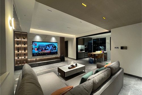 中山市健康花城輕奢風(fēng)格三居室裝修案例