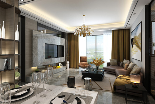 中山市正和中州輕奢風格四居室裝修案例