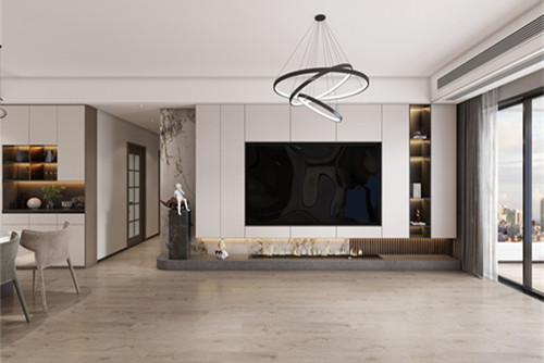 中山市健康花城輕奢風(fēng)格四居室裝修案例