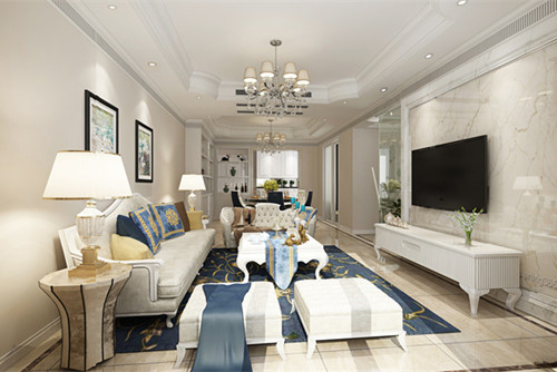 中山市尚湖軒二期現(xiàn)代簡約風格三居室裝修案例