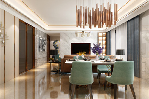 中山市華發(fā)觀山水別墅現代簡約風格四居室裝修案例