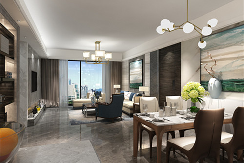 中山市健康花城現(xiàn)代簡(jiǎn)約風(fēng)格三居室裝修案例