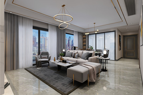 中山市富卓華庭現(xiàn)代簡約風格三居室裝修案例