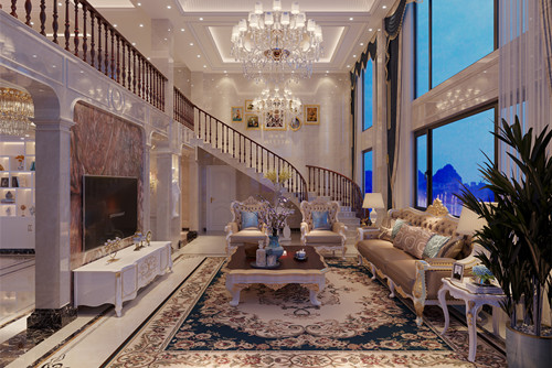 潮州市柏嘉名庭歐式風格別墅裝修案例