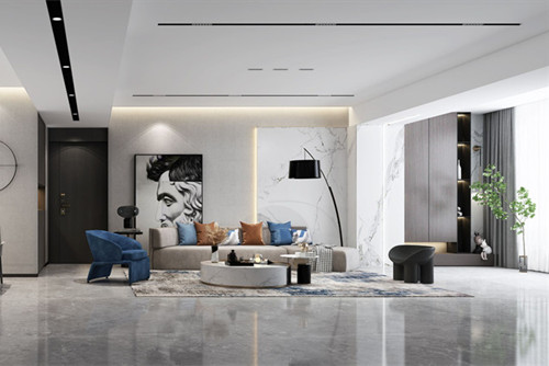 ?？谑卸飨樾鲁乾F(xiàn)代簡約風(fēng)格平層裝修案例
