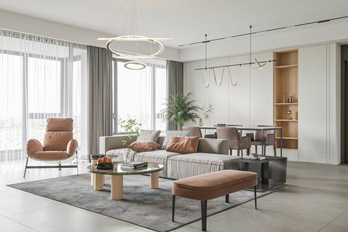 廣州市方圓明月山溪現(xiàn)代簡約風(fēng)格三居室裝修案例