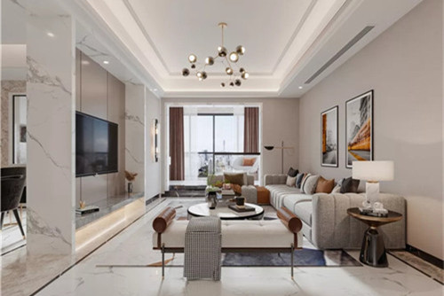 潮州市北橋大廈現(xiàn)代簡約風(fēng)格三居室裝修案例